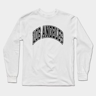 Los Angeles - Block Arch - White/Black Long Sleeve T-Shirt